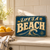 Life's A Beach Metal Sign, Vintage Coastal Wall Decor 8x12