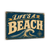 Life's A Beach Metal Sign, Vintage Coastal Wall Decor 8x12