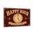 Happy Hour Sign, Retro Cocktail Bar Wall Decor, 8x12 Metal