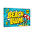 Beach Bum Sign, Bold Cottage Wall Decor, 8x12 Metal