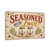 Seasoned With Love Sign, Farmhouse Kitchen Wall Decor, 8x12 Metal