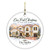 Custom House Portrait Christmas Ornament from Your Photo - Personalized First Christmas in Our New Home - 3" Round Ceramic Keepsake with Gift Box