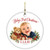 Personalized Baby's First Christmas Ornament from Your Photo - Custom Baby Photo Keepsake with Name & Year - 3" Round Ceramic Keepsake with Gift Box