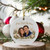 Personalized Engagement Ornament from Your Photo - Our First Christmas Engaged Custom Couple Keepsake with Names - 3" Round Ceramic Keepsake with Gift Box