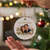 Personalized Engagement Ornament from Your Photo - Our First Christmas Engaged Custom Couple Keepsake with Names - 3" Round Ceramic Keepsake with Gift Box