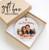 Personalized Our First Christmas Together Ornament from Your Photo - Custom Couple Keepsake with Names - 3" Round Ceramic Keepsake with Gift Box