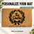 Christmas Wreath personalized coir doormat