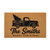 Vintage Christmas Truck personalized coir doormat