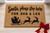 Santa Stop Here personalized coir doormat