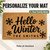 Hello Winter personalized coir doormat