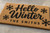 Hello Winter personalized coir doormat