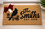 Winter Cardinal personalized coir doormat