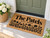 Wildflower Meadow personalized coir doormat