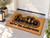 Retro Groovy Hello personalized coir doormat