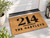 House Number personalized coir doormat