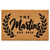 Laurel Script personalized coir doormat