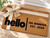 Hello Minimal personalized coir doormat