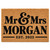 Mr & Mrs personalized coir doormat