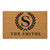 Laurel Crest Monogram personalized coir doormat