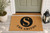 Knockout Circle Monogram personalized coir doormat
