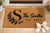 Eucalyptus Monogram personalized coir doormat