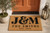 Couple Initials Ampersand personalized coir doormat