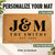 Couple Initials Ampersand personalized coir doormat