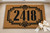 Art Deco House Number personalized coir doormat