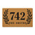 Botanical House Number personalized coir doormat