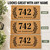 Botanical House Number personalized coir doormat