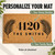 Coastal Palm House Number personalized coir doormat