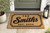 Vintage Label personalized coir doormat