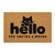 Cat Hello personalized coir doormat