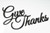Give Thanks 3D Word Art Wood Cutout 9.5 x 18