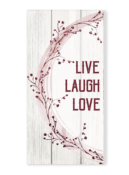Live Laugh Love Rustic Wood Wall Sign