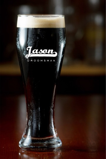 Personalized Engraved 16 Ounce Glass Pilsner (Sold Individually)