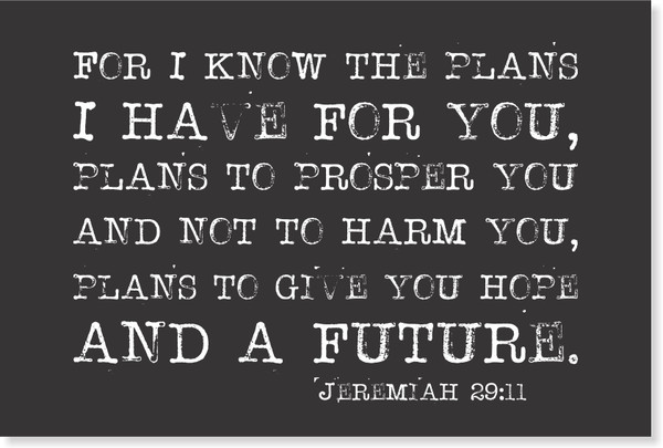 For I Know The Plans I Have For You Rustic Wood Sign