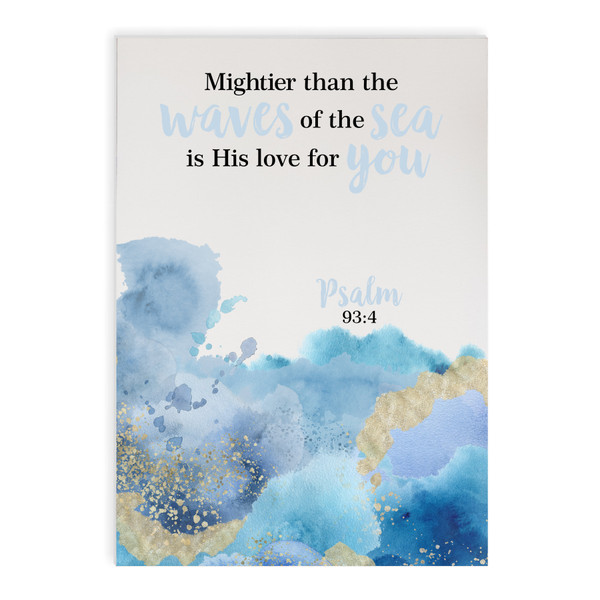 Mightier Than The Waves Of The Sea Rustic Wood Wall Sign 8x12