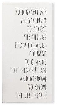 Serenity Prayer Rustic Wood Wall Sign