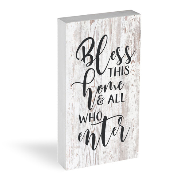 Bless This Home And All Who Enter Shelf Block 5x10
