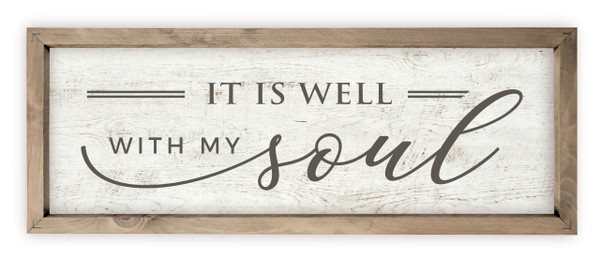 It Is Well With My Soul Rustic Wood Farmhouse Wall Sign