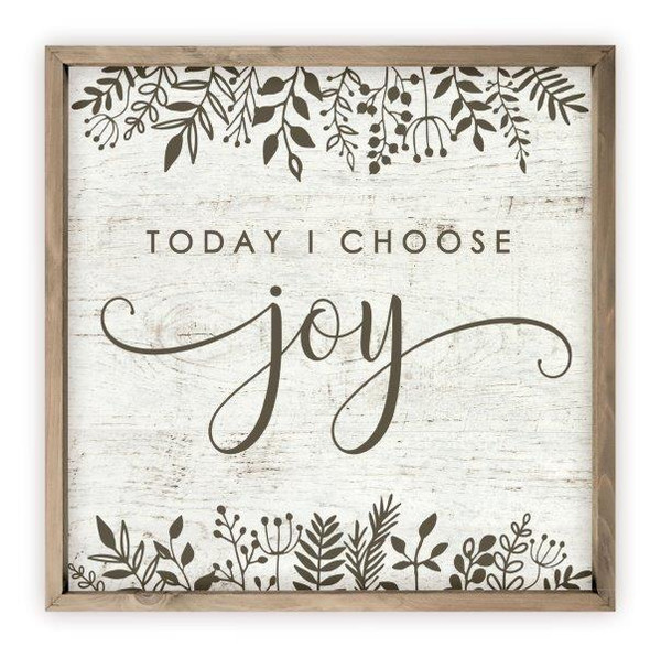 Today I Choose Joy Rustic Wood Farmhouse Wall Sign