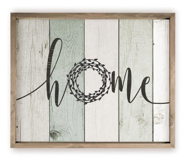 Home Wreath Rustic Wood Farmhouse Wall Sign