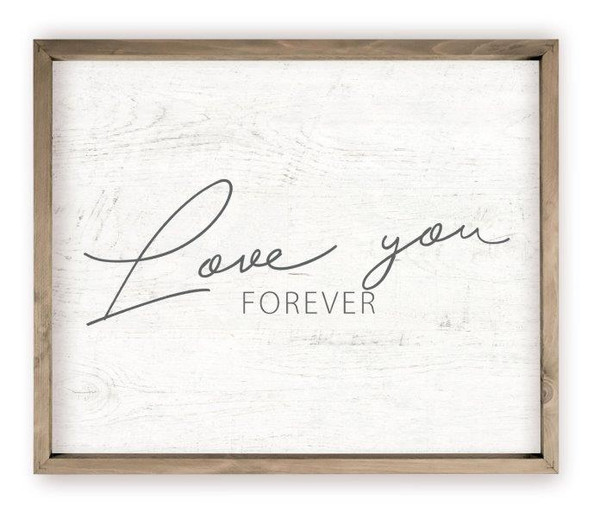 Love You Forever Rustic Wood Wall Sign