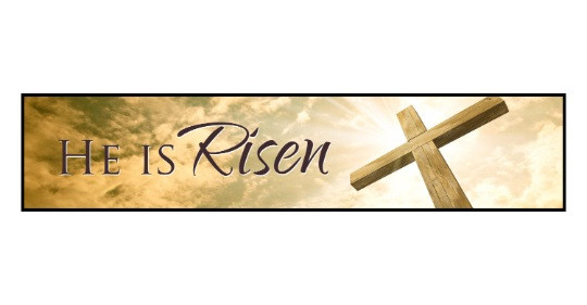 He Is Risen Rustic Wood Wall Sign 5x24