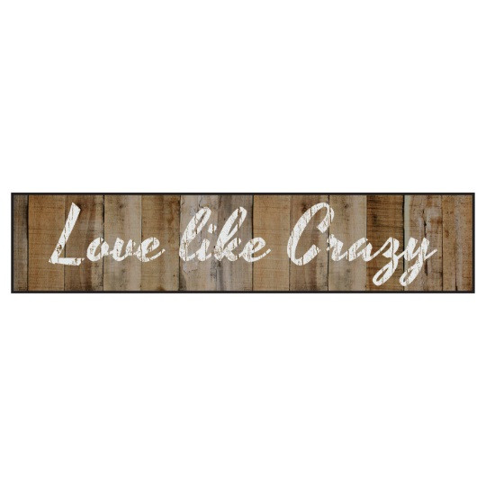 Love Like Crazy Printed Wall Sign 5x24