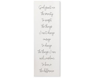 Serenity Prayer Script Wood Wall Sign