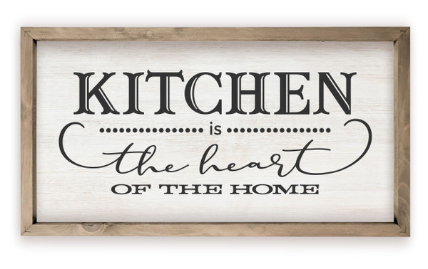 Kitchen Is The Heart Of The Home Rustic Wood Farmhouse Wall Sign