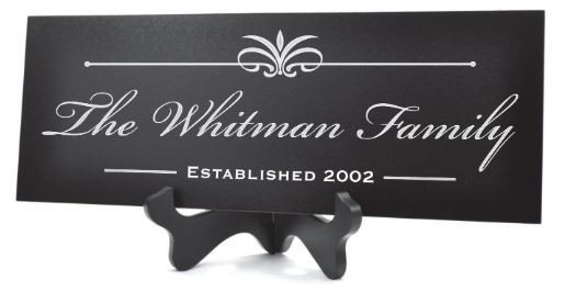 Personalized Carved Wood Family Name Sign With Established Date