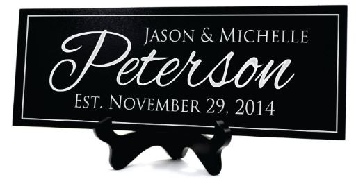 Personalized Carved Engraved Family Name Sign With Established Date